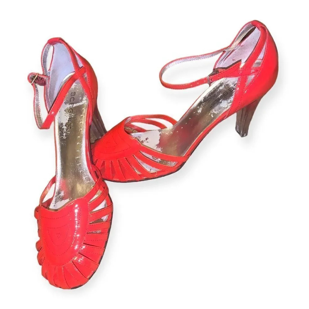 Vintage BCBG Girls Strappy Sandal with Lucite Heel